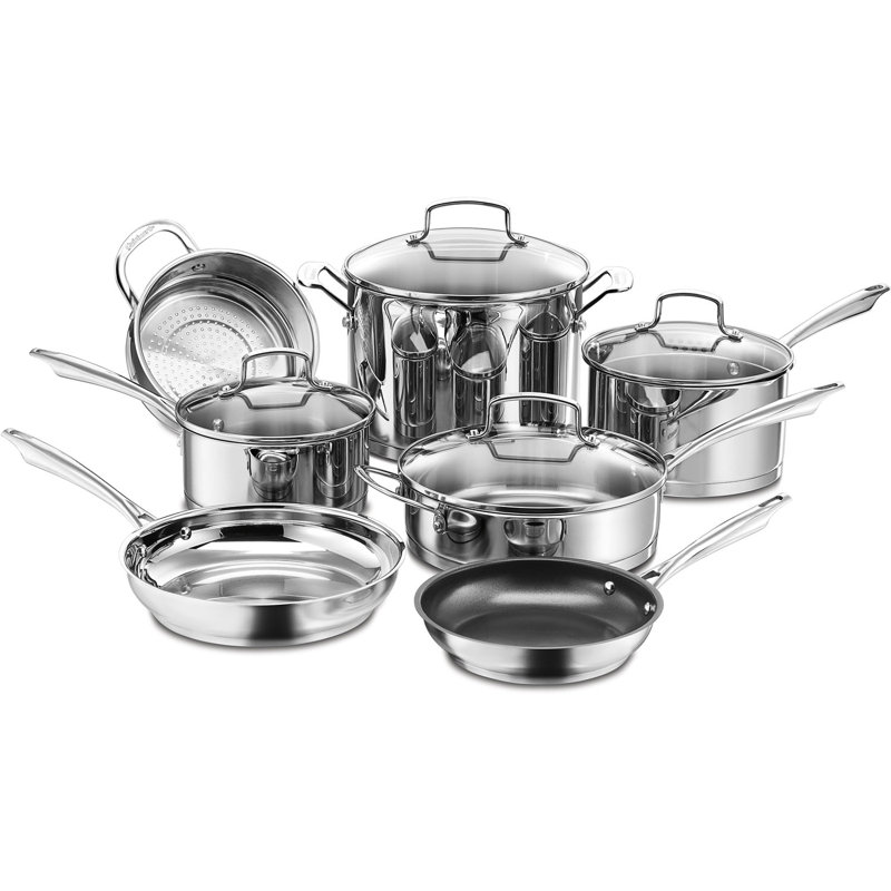 cook pro 7 piece 18 10 stainless steel cookware set